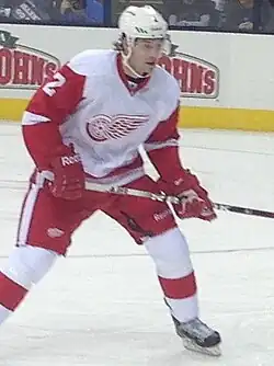 Image of Brendan Smith with the Detroit Red Wings