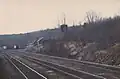 Brent railway yard as seen from a passing train in springtime early 1970s