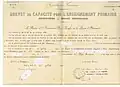 Primary school teaching certificate (BE).