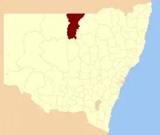 Location in New South Wales