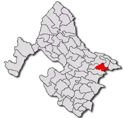 Location in Mehedinți County