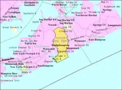 U.S. Census map of Bridgehampton