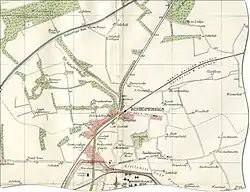 Map of Huntershill, shown to the south of Bishopbriggs, in 1923