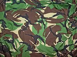 British 'disruptive pattern material' camouflage pattern for clothing