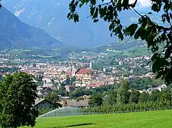 View of Brixen with its Dome and the White Tower.