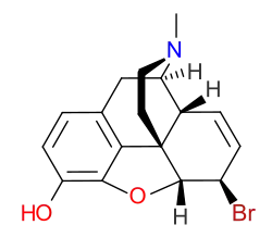 Chemical structure of bromomorphide.