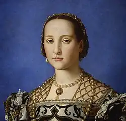Lattice-work partlet worn by Eleanor of Toledo