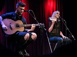Broods performing at the Grammy Museum, 2016