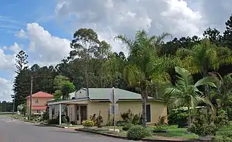 Main street of Brooweena, with the post office in the foreground, 2008