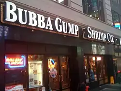 The Bubba Gump Shrimp Co. restaurant in Times Square, New York City