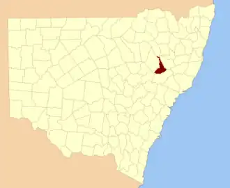 Location in New South Wales