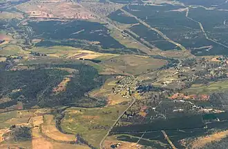Aerial view of Buckland from the west