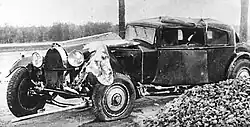 Crashed Bugatti type 41-100a body by Charles Weymann