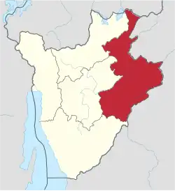 Location of Buhumuza in Burundi