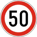 В26 Speed limit (50 km/h)
