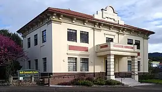 Former Bulli Shire Council Chambers, a heritage-listed building,[1] pictured in 2022