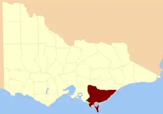 Location in Victoria