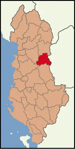 Location of Bulqizë District