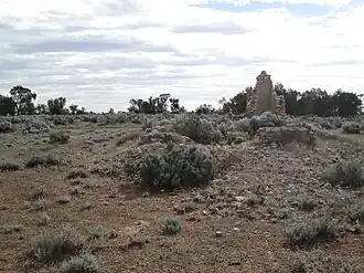 The ruins of the Immanuel Lutheran Church at Bundey, which was last used in 1925