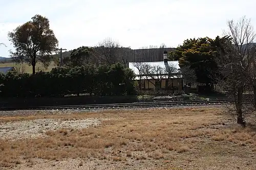 Burbong station house. The railway station was closed in 1975.