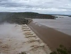 Spillway with flip bucket at Burdekin Dam
