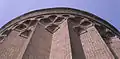 Detail of brickwork of upper sections. The Seljuk style is readily observable.
