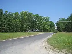 Looking north along Burrs Mill Road from Route 70