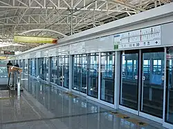 Full-height platform screen doors at Namyangsan Station (Busan Subway Line 2)