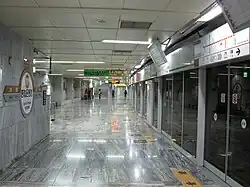 Full-height platform screen doors at the Sports Complex Station (Busan Subway Line 3)