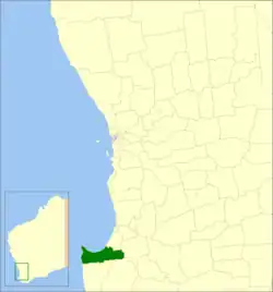 Location in Western Australia