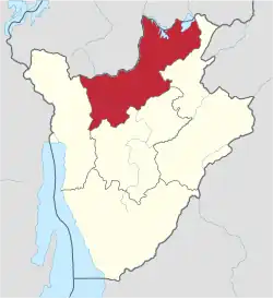Location of Butanyerera in Burundi