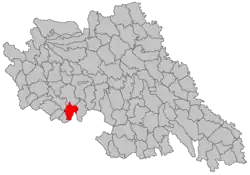 Location in Iași County