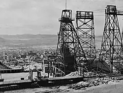 Image 36Mining headframes in Butte, MT (from History of Montana)