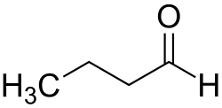 2D representation of the chemical structure of butyraldehyde .