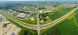 Aerial view of Byron