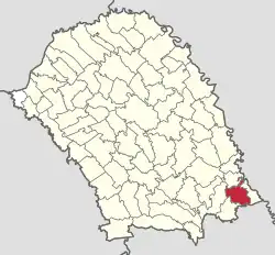 Location in Botoșani County