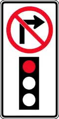 No right turn on red signal