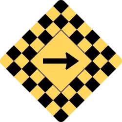 Sharp curve marker