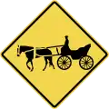 Animal-drawn vehicle crossing