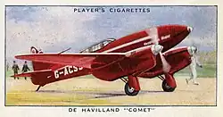 de Havilland DH.88 Comet, no. 9 of 50 from 'Civil Aircraft,' 1935