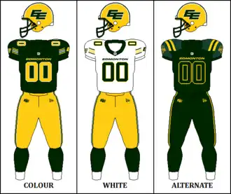 Edmonton Elks uniforms