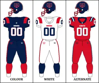 Montreal Alouettes uniforms