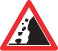 1.13a Danger of falling rocks from the right