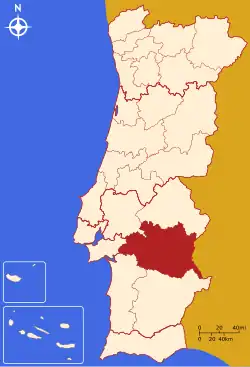 Location of Alentejo Central