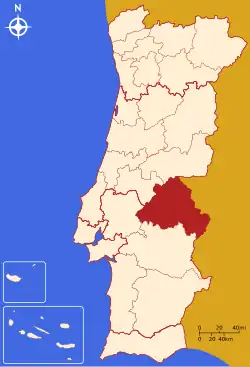 Location of Alto Alentejo