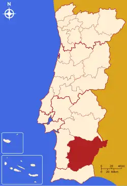 Location of Baixo Alentejo