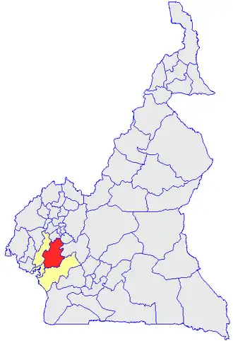 Department location in Cameroon