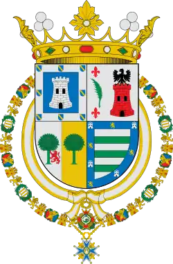 Coat of Arms as Marquess of Comillas (1878–1883)