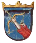 The coat of arms of Kyiv in the Georg Ortenburg manuscript (Cgm 9210; dated 1602—1604) of Grünenberg's armorial