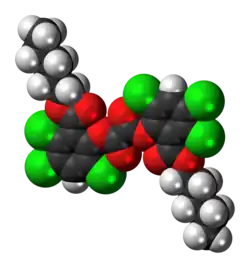 Space-filling model of the CPPO molecule